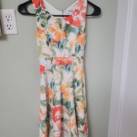 Speechless Kids Floral Fit and Flare Cutout back Mini dress Size 10 - Picture 1 of 3